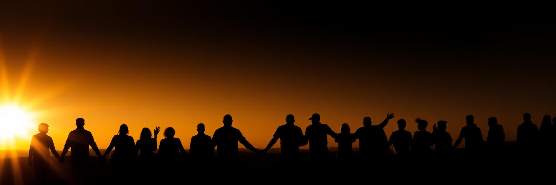 Community members standing together